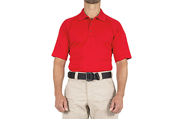 Image of First Tactical Performance Short Sleeve Polo - Mens, Regular, Red, 5XL, 112509-400-5XL-R