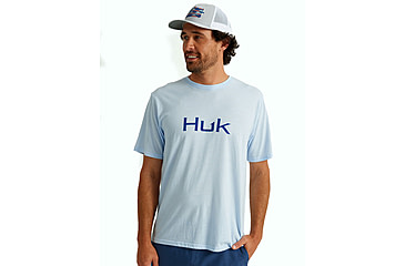 Image of HUK Performance Fishing Huk Logo Tee - Mens, Ice Water, 2XL, H1000390-476-XXL