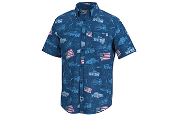 Image of HUK Performance Fishing Kona Fish And Flags - Mens, Set Sail, Medium, H1500163-489-M