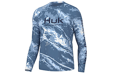 Image of HUK Performance Fishing Mossy Oak Pursuit Crew - Mens, Moe Sw Spndrift, M, H1200610-945-M