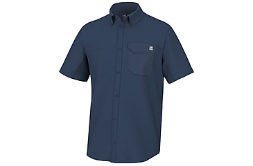 Image of HUK Performance Fishing Tide Point Short Sleeve Shirt - Mens, Sargasso Sea, S, H1500171-409-S