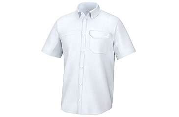 Image of HUK Performance Fishing Tide Point Short Sleeve Shirt - Mens, White, 2XL, H1500171-100-XXL