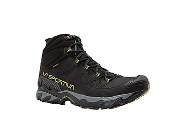 Image of La Sportiva Ultra Raptor II Mid Leather GTX Hiking Shoes - Mens, Black/Cedar, 40.5, ZFHS096-K00N11-40.5