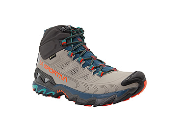 Image of La Sportiva Ultra Raptor II Mid Leather GTX Hiking Shoes - Womens, Grey/Cherry Tomato, 38, ZFHS097-G01R22-38