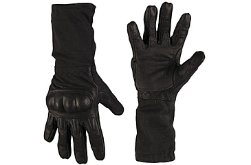 Image of MIL-TEC Long Fire-Resistant Action Gloves - Men's, Black, Small, 12520102-902