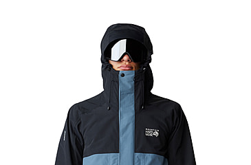 Image of Mountain Hardwear First Tracks Jacket - Mens, Asiatic Blue/Montauk Blue/Black, Large, 2092021444-L