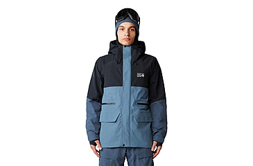 Image of Mountain Hardwear First Tracks Jacket - Mens, Asiatic Blue/Montauk Blue/Black, Large, 2092021444-L