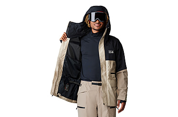 Image of Mountain Hardwear First Tracks Jacket - Mens, Badlands/Dunes/Black, Large, 2092021366-L