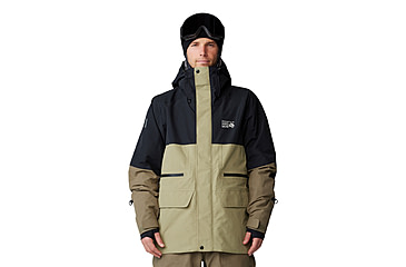 Image of Mountain Hardwear First Tracks Jacket - Mens, Mantis Green/Stone Green/Black, Large, 2092021361-L