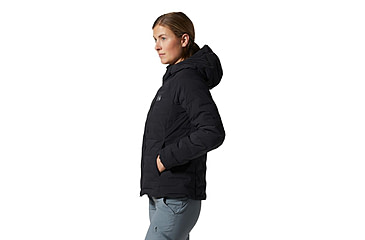 Image of Mountain Hardwear StretchDown Hooded Jacket - Womens, Black, Extra Large, 1943271010-XL