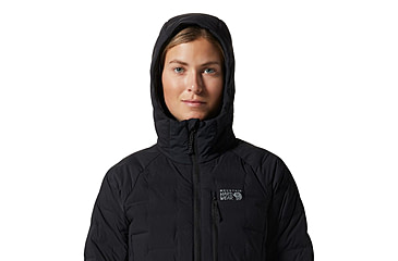 Image of Mountain Hardwear StretchDown Hooded Jacket - Womens, Black, Extra Large, 1943271010-XL