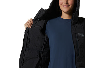 Image of Mountain Hardwear Stretchdown Hoody - Womens, Dark Storm Heat, Large, 1943271004-D-L