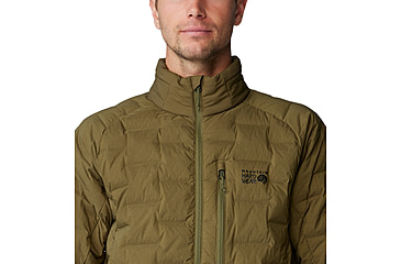 Image of Mountain Hardwear StretchDown Jacket - Mens, Combat Green, Large, 2104501353-L