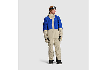 Image of Outdoor Research Snowcrew Jacket - Mens, Pro Khaki/Topaz, Medium, 2831902574007