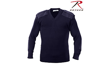 Image of Rothco G.I. Style Acrylic V-Neck Sweater, Navy Blue, 5XL, 6489-NavyBlue-5XL