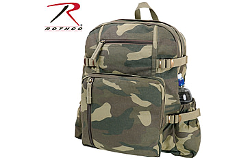 Image of Rothco Jumbo Vintage Canvas Backpack, Woodland Camo, 9260-WoodlandCamo