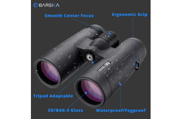 Image of Barska 10x42mm WP Level ED Binoculars, Black, AB12992