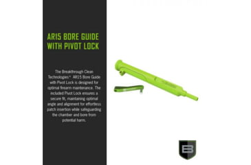 Image of Breakthrough Clean Technologies AR15 Bore Guide w/ Pivot lock, Green, AR15, BT-AR15BG