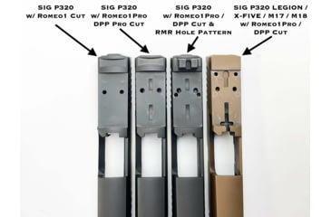 Image of C&amp;H Precision Weapons SIG P226/P229 RX/Pro Series, AXG Scorpion R1P/DPP CUT w/ RMR, Holosun Holes Filler Plate, Trijicon RMR/SRO, Holosun 407C/507C/508C/508T, Black, SG69-RSH-FIL