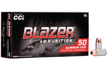 Image of CCI Ammunition Blazer Aluminum .40 S&amp;W 165 grain Full Metal Jacket Centerfire Pistol Ammo, 50 Rounds, 3589