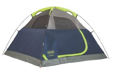 Image of Coleman Sundome 4-Person Tent w/ Rainfly, Navy/Grey, 9x7ft, 2000035697