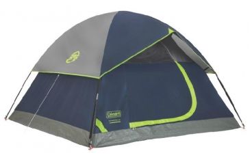 Image of Coleman Sundome 4-Person Tent w/ Rainfly, Navy/Grey, 9x7ft, 2000035697