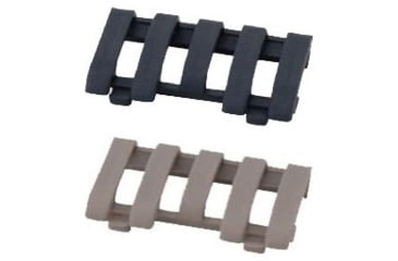 Image of ERGO 5-Slot Low-Pro Wire Loom Rail Covers, Black, Dark Earth