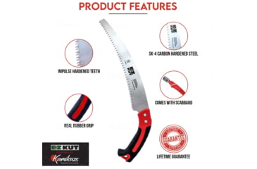 Image of EZ KUT Kamikaze Max Saw Curved Blade, Red/Black, Large, 19.3 in, 6532