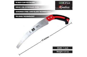 Image of EZ KUT Kamikaze Max Saw Curved Blade, Red/Black, Large, 19.3 in, 6532