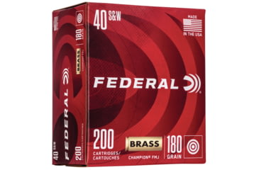 Image of Federal Premium Champion Training Pistol Ammo, .40 S&amp;W, Full Metal Jacket, 180 grain, 200 Rounds, WM52232