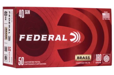 Image of Federal Premium Champion Training Pistol Ammo, .40 S&amp;W, Full Metal Jacket, 180 grain, 50 Rounds, WM5223