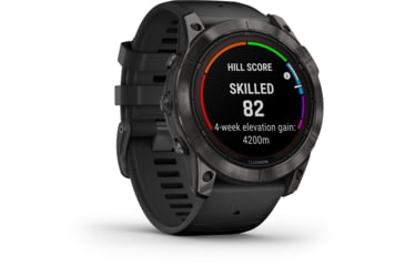 Image of Garmin Fenix 7X Pro Sapphire Solar Edition Carbon Gray DLC Titanium with Black Band Watch, 010-02778-10