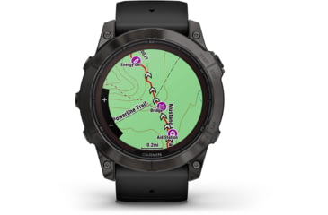 Image of Garmin Fenix 7X Pro Sapphire Solar Edition Carbon Gray DLC Titanium with Black Band Watch, 010-02778-10