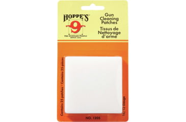 Image of Hoppes 9 No. 5 Gun 16 to 12 Ga. Gun Cleaning Patches - 25 per pack