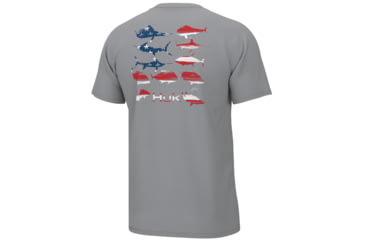 Image of HUK Performance Fishing Kc Flag Fish Tee - Mens, Harbor Mist, Large, H1000415-034-L