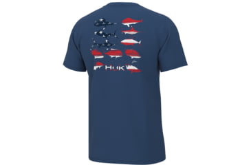 Image of HUK Performance Fishing Kc Flag Fish Tee - Mens, Set Sail, Large, H1000415-489-L