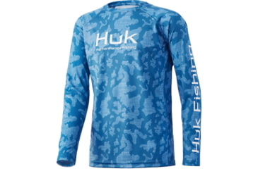 Image of HUK Performance Fishing Running Lakes Pursuit L/S Shirt - Kids, Titanium Blue, YS, H7120065-428-YS