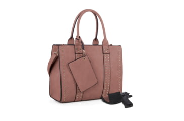 Image of Jessie &amp; James Kate Concealed Carry Lock and Key Satchel with Coin Pouch CCW Handbag, Mauve, AMC4032L MV