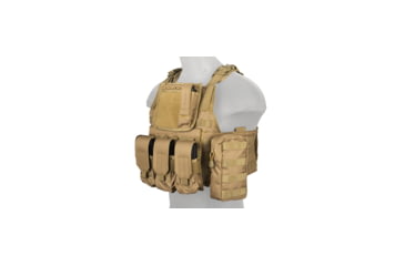 Image of Lancer Tactical Tactical Assault Plate Carrier Vest, Tan, CA-305TN