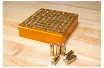 Image of Lyman Ammo Checker Block, 9mm, 100 Hole, Brown, 7833036