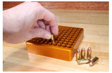 Image of Lyman Ammo Checker Block, 9mm, 100 Hole, Brown, 7833036