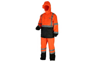 Image of MCR Safety Luminator Series Hi-Vis Waterproof and Rain Pants, Breathable Poly/PU Elastic Waist, ANSI 107 Class E Standard, Fluorescent Orange, XL, 591SPWXL