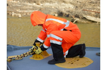 Image of MCR Safety Luminator Series Hi-Vis Waterproof and Rain Pants, Breathable Poly/PU Elastic Waist, ANSI 107 Class E Standard, Fluorescent Orange, XL, 591SPWXL