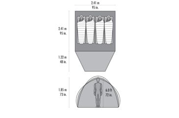 Image of MSR Habitude 4 Tent, Blue, 13128