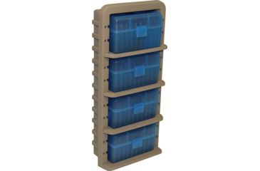 Image of MTM Ammo Rack w 4 RS-50-24 Ammo boxes, Dark Earth/Clear Blue, ARRS