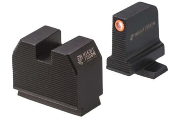 Image of Night Fision Optics Ready Stealth SIG Sauer Night Sight Set, SIG P320 w/ DPP/509t/Acro, Orange Front Ring, Blank Rear Sight, SIG-180-455-440-OGZX