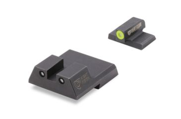 Image of Night Fision Perfect Dot Front Night Sights w/ Square Notch Rear for HK, Yellow Front w/ Green Tritium - Black Rear w/ Gree, fits VP9, VP9SK, .45C, .45C Tactical, P30, P30L, P, HAK-126-003-YGZG