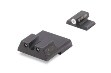 Image of Night Fision Perfect Dot Tritium Front Night Sights w/ U Notch Rear for HK, White Front w/ Green Tritium - Black Rear w/ Green, fits VP9, VP9SK, .45C, .45C Tactical, P30, P30L, P, HAK-126-007-WGZG