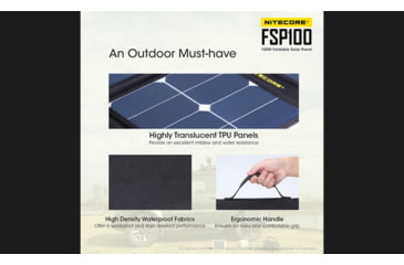 Image of Nitecore FSP100 100 Foldable Solar Panel, Black, 6952506493821