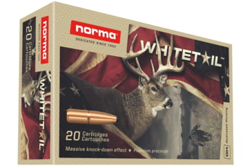 Image of Norma Whitetail .270 Winchester 130gr Brass Cased Centerfire Rifle Ammo, 20 Rounds, 20169562